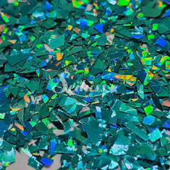 Teal Laser Holographic Flakes Glitter - Teal Glitter