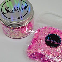 Hot Pink Flakes Glitter - Pink Glitter