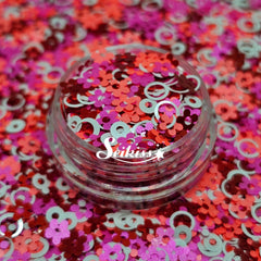 Groovy Flowers Shape Glitter - Multicolor Glitter