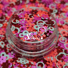 Groovy Flowers Shape Glitter - Multicolor Glitter