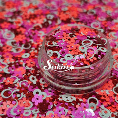 Groovy Flowers Shape Glitter - Multicolor Glitter