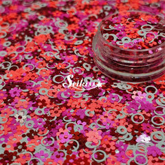 Groovy Flowers Shape Glitter - Multicolor Glitter