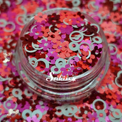 Groovy Flowers Shape Glitter - Multicolor Glitter