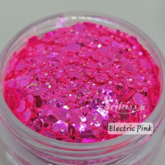 Electric Pink Metallic Chunky Glitter - Pink Glitter