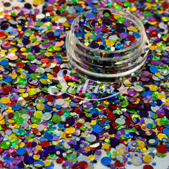 Caribbean Dot Shape Glitter - Multicolor Glitter