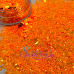 Tangerine Iridescent Chunky Glitter - Orange Glitter