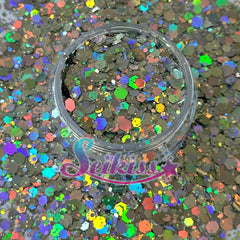 Nickel Galaxy Holographic Chunky Glitter - Silver Glitter