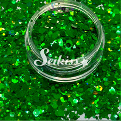 Emerald Galaxy Holographic Chunky Glitter - Green Glitter