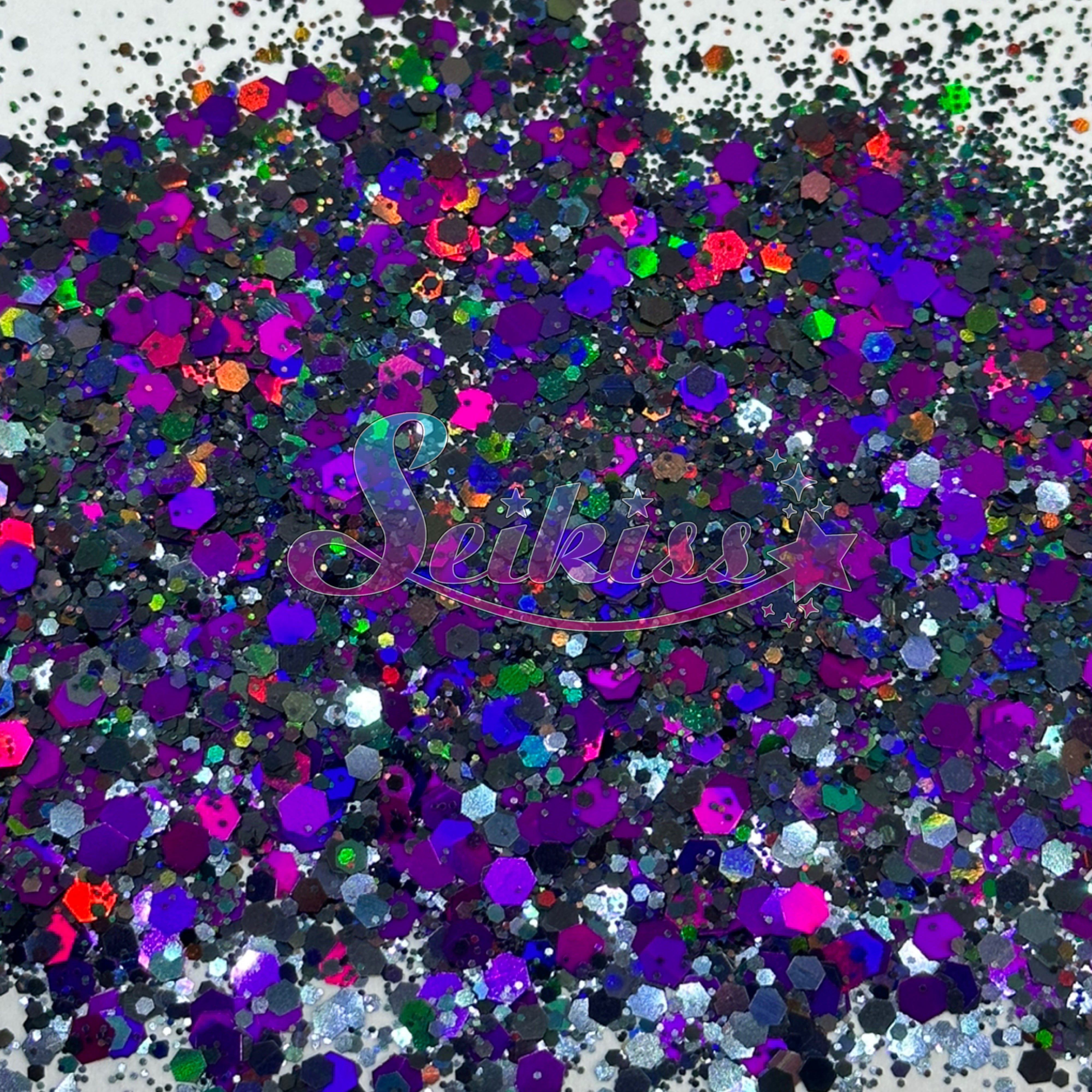 Super Nova Galaxy Holographic Chunky Glitter - Black Glitter