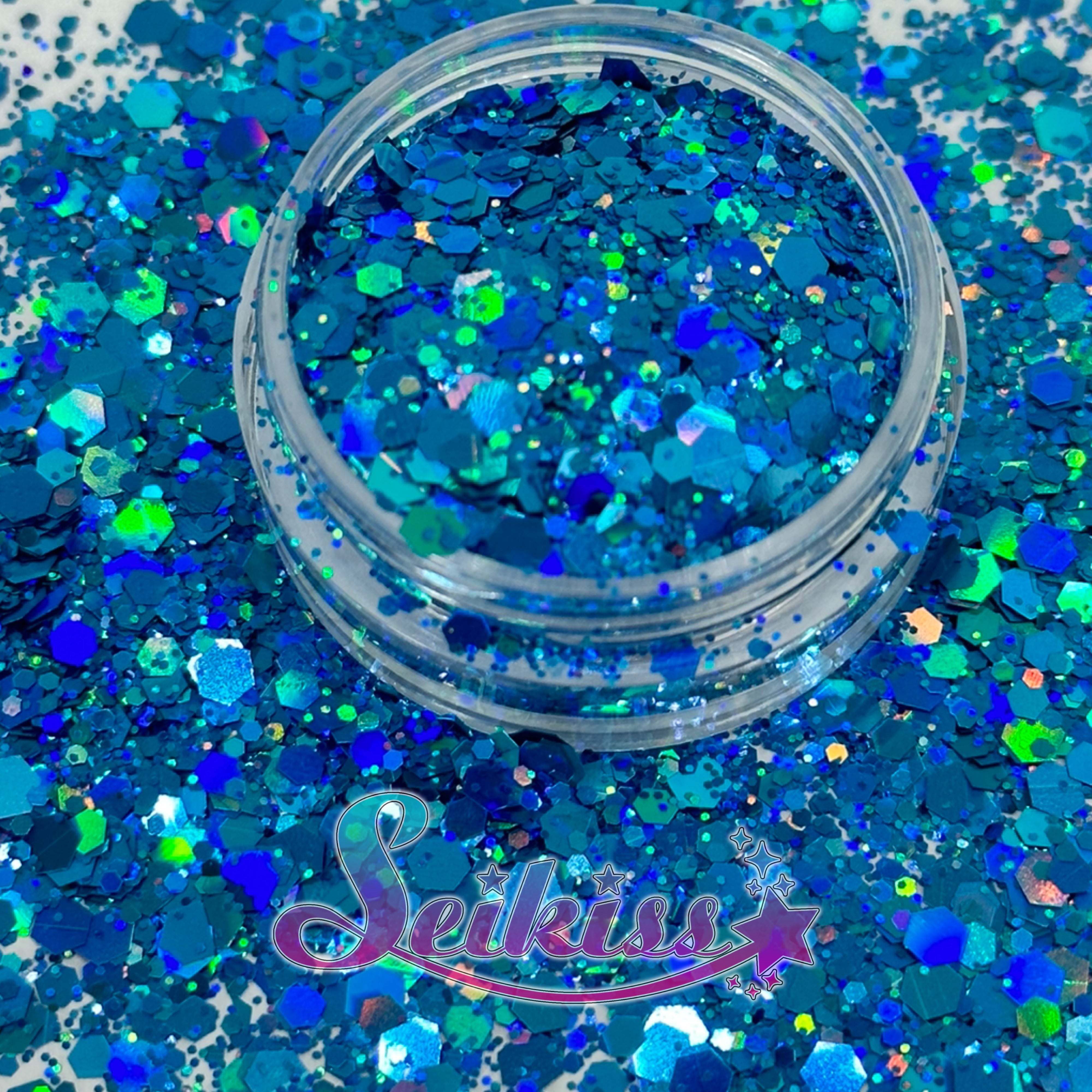 Ocean Galaxy Holographic Chunky Glitter - Blue Glitter