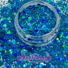 Ocean Galaxy Holographic Chunky Glitter - Blue Glitter