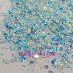 Soft Blueberry Iridescent Chunky Glitter - Blue Glitter