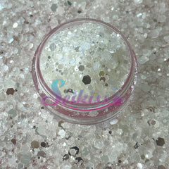 Crystal Metallic Chunky Glitter - Silver Glitter / White Glitter