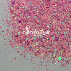 Kiss Pink Iridescent Chunky Glitter - Pink Glitter