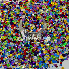 Caribbean Dot Shape Glitter - Multicolor Glitter