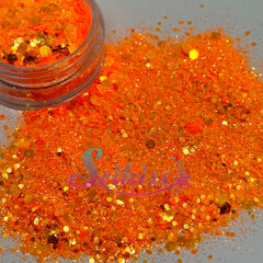 Tangerine Iridescent Chunky Glitter - Orange Glitter