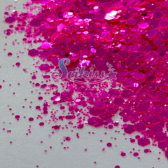 Electric Pink Metallic Chunky Glitter - Pink Glitter