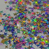 Shining Stars with Gold Glitter - Multicolor Shape Glitter