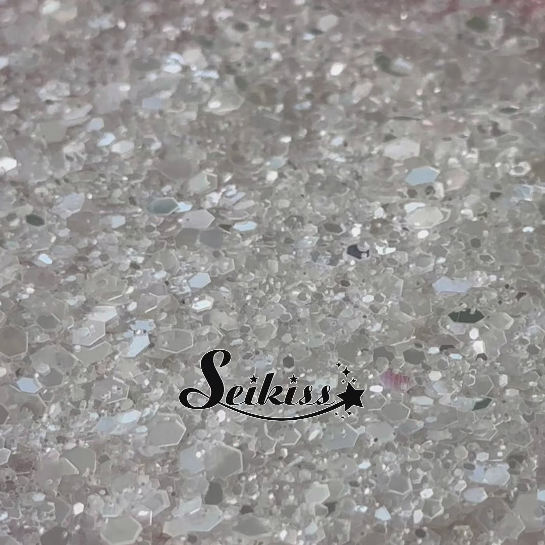 Crystal Metallic Chunky Glitter - Silver Glitter / White Glitter