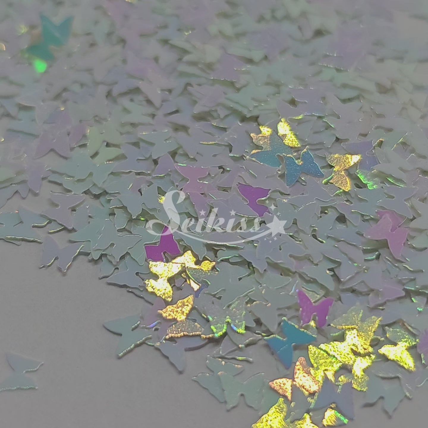 Iridescent Butterflies Shape Glitter - Iridescent Glitter