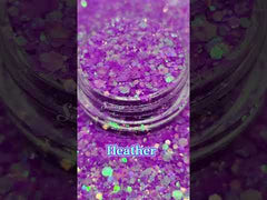Heather Purple Iridescent Small Glitter - Purple Glitter