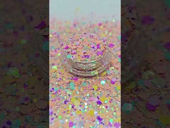 Chloe Chunky Glitter - Multicolor Glitter Orange,Pink and Blue