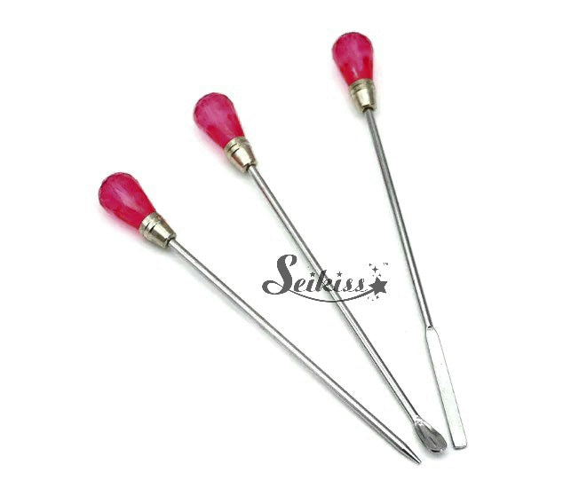 Glitter Stirring Rod Tools (Set of 3) for Resin, Nails, Mica, Craft and More