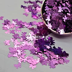 Purple Bows Shape Glitter - Purple Glitter