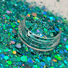 Sea View Holographic Chunky Glitter - Blue Glitter