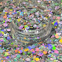 Stars Crossed Galaxy Holographic Chunky Glitter - Silver Glitter