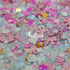 Ballerina Glitter Mix - Star and bow Shape Glitter