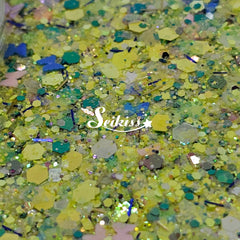 Yellow Spring Glitter Mix - Butterfly Shape Glitter