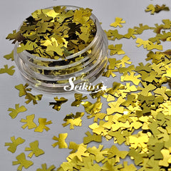 Gold Bows Shape Glitter - Gold Glitter