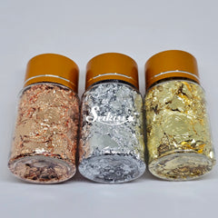 Metallic Foil Flakes set of 3 - Multicolor Flakes