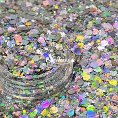 Stars Crossed Galaxy Holographic Chunky Glitter - Silver Glitter