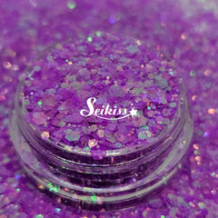 Heather Purple Iridescent Small Glitter - Purple Glitter