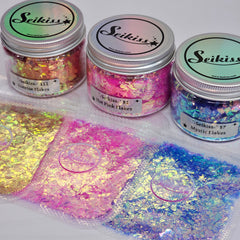 Flakes Glitter Bundle (Set of 3) - Purple, Pink and Gold Glitter
