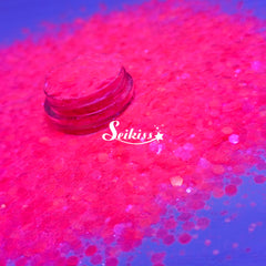 Fluorescent Magenta Chunky Glitter - Pink Glitter