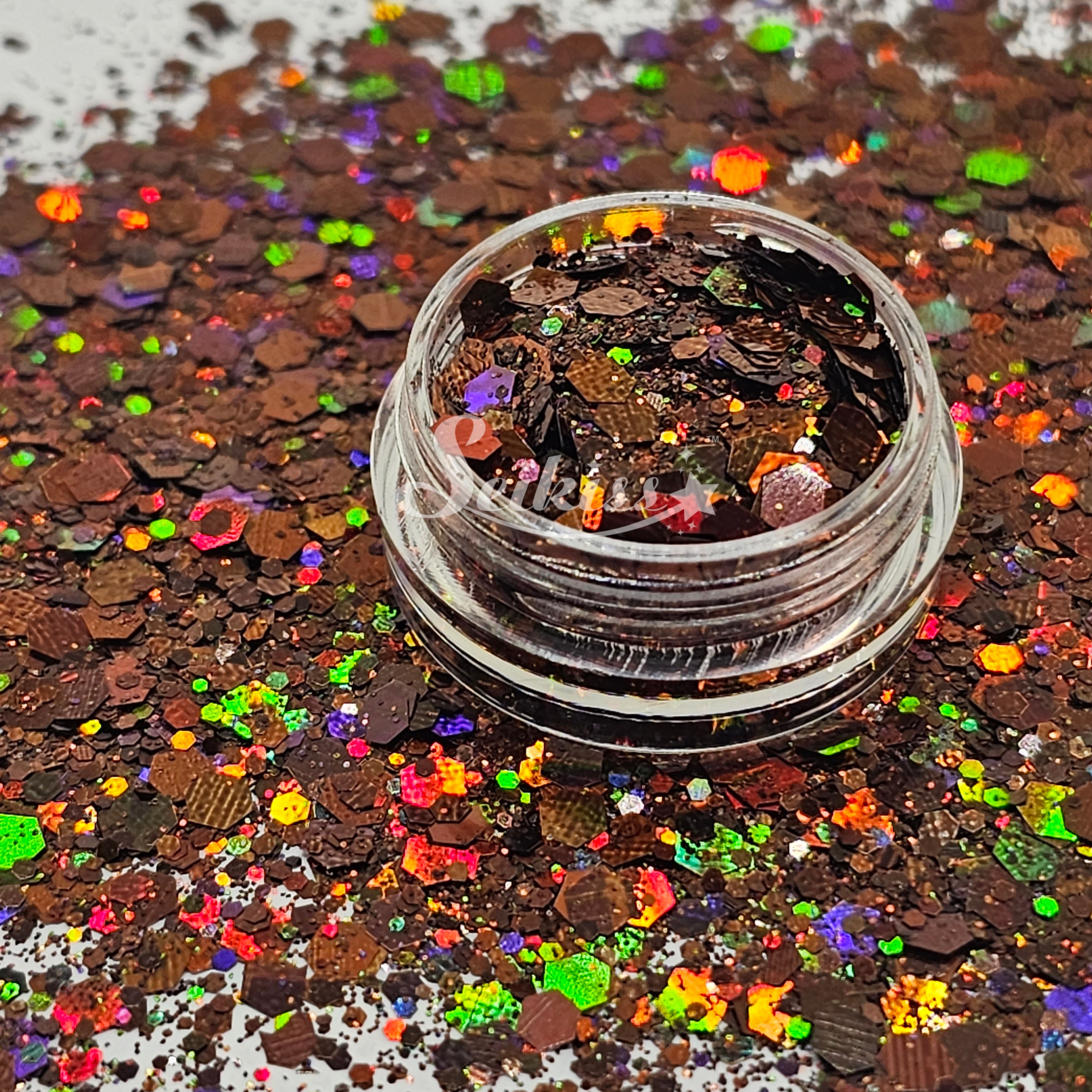 Chocolat Holographic Chunky Glitter - Brown Glitter