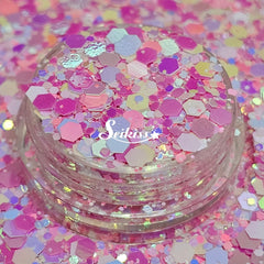 Kiss Pink Iridescent Chunky Glitter - Pink Glitter