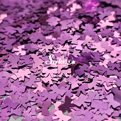 Purple Bows Shape Glitter - Purple Glitter