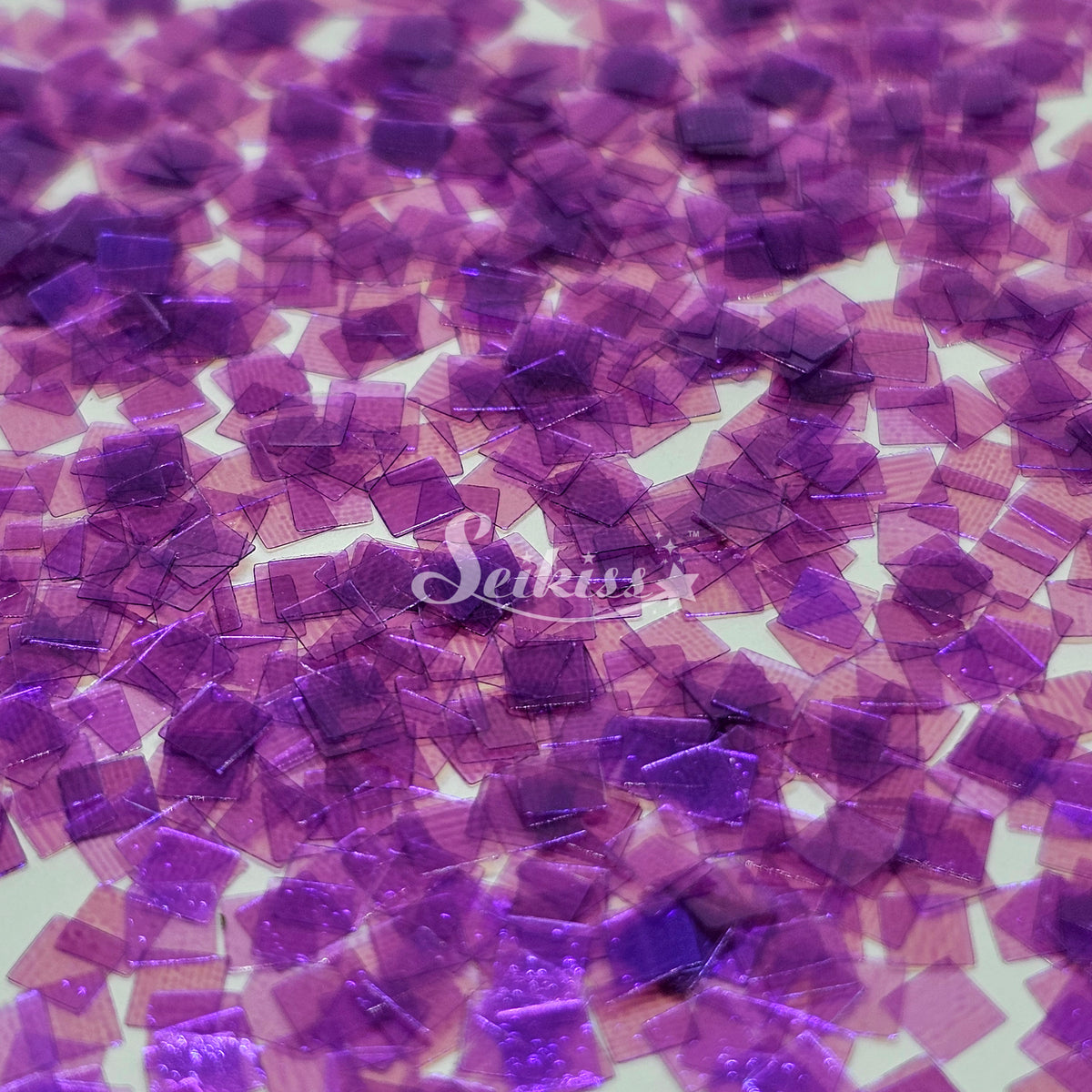 Purple Squares Shape Glitter - Purple Glitter