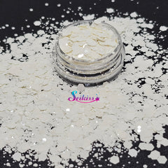 Vanilla Metallic Chunky Glitter - White Glitter