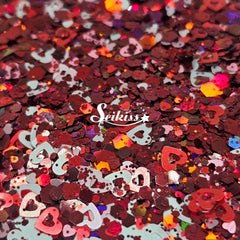 House of Hearts Glitter - Pink & Red Glitter