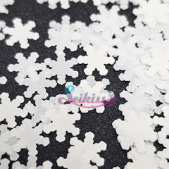 White Snowflakes Shape Glitter - White Glitter