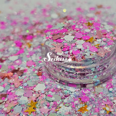 Ballerina Glitter Mix - Star and bow Shape Glitter