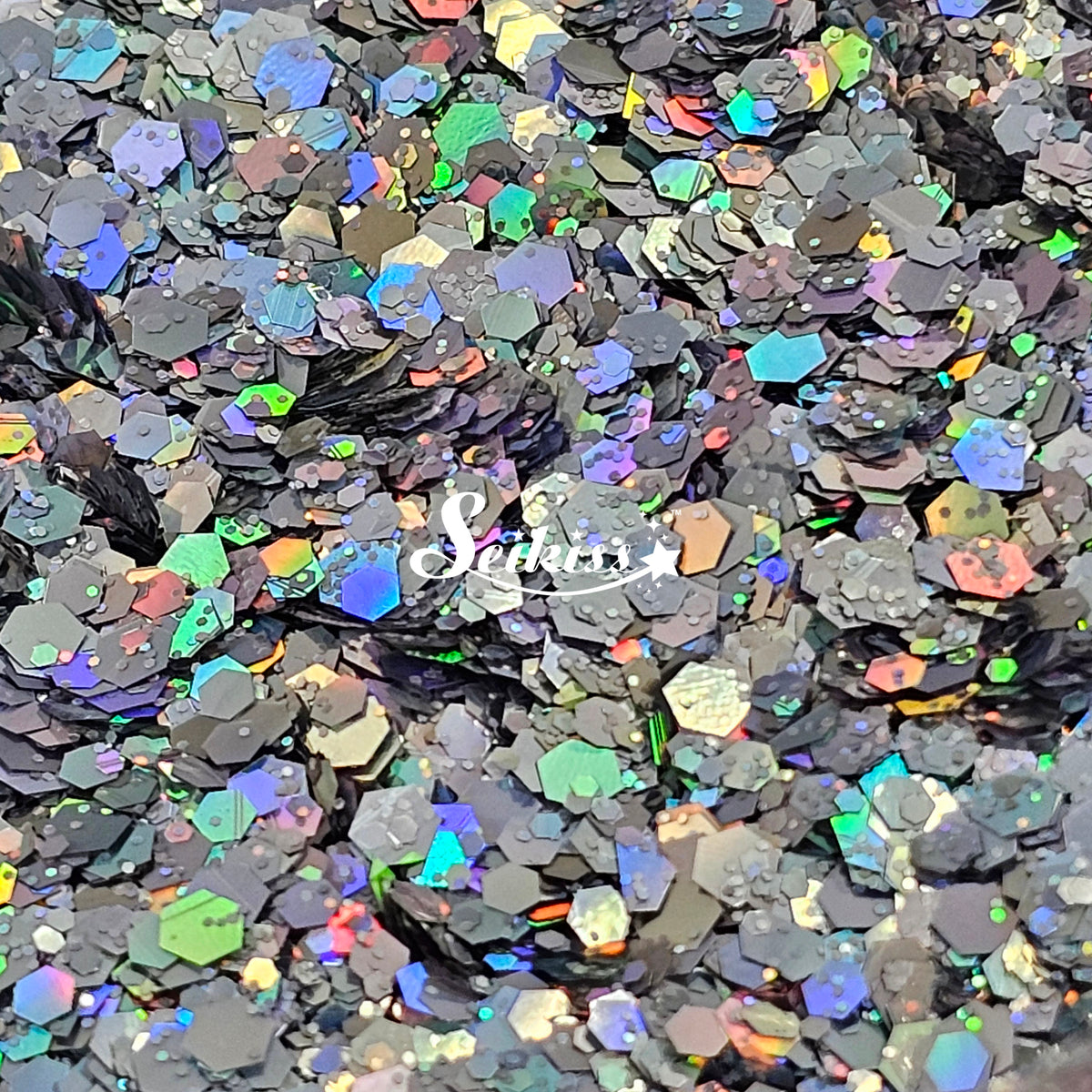 Nickel Galaxy Holographic Chunky Glitter - Silver Glitter