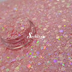 Guava Silk Chunky Glitter - Pink Glitter