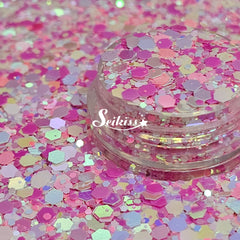 Kiss Pink Iridescent Chunky Glitter - Pink Glitter