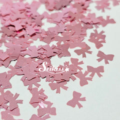 Pink Bows Shape Glitter - Pink Glitter
